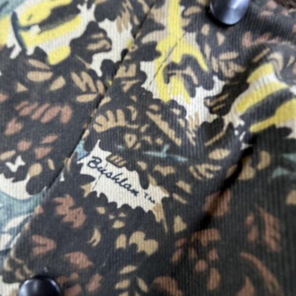 Vintage Bushlan Jacket Mens Extra Large Brown Camo Corduroy Bomber Hunting Snap - Picture 3 of 16